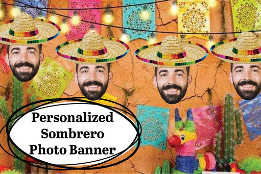Custom Face Sombrero Banner